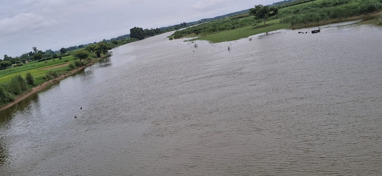 Ganga river water crosses the red mark at Rajghat, reaches the fairground.