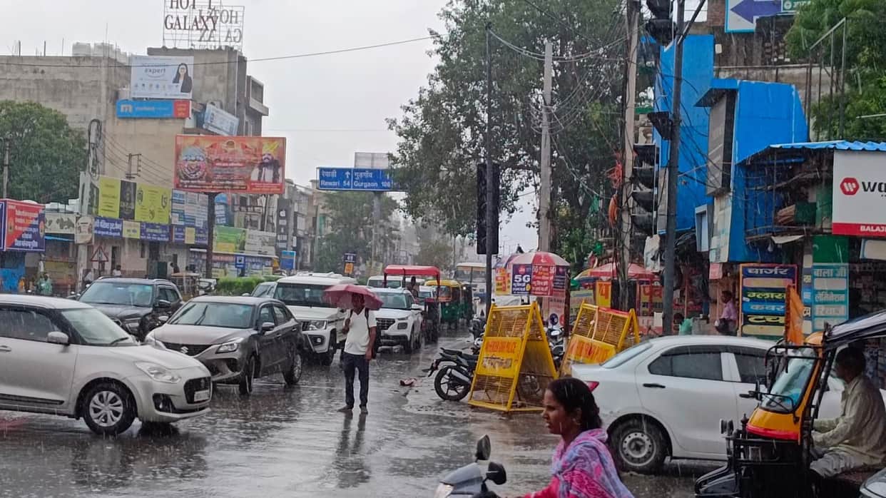 Rain brings relief from the humid heat.