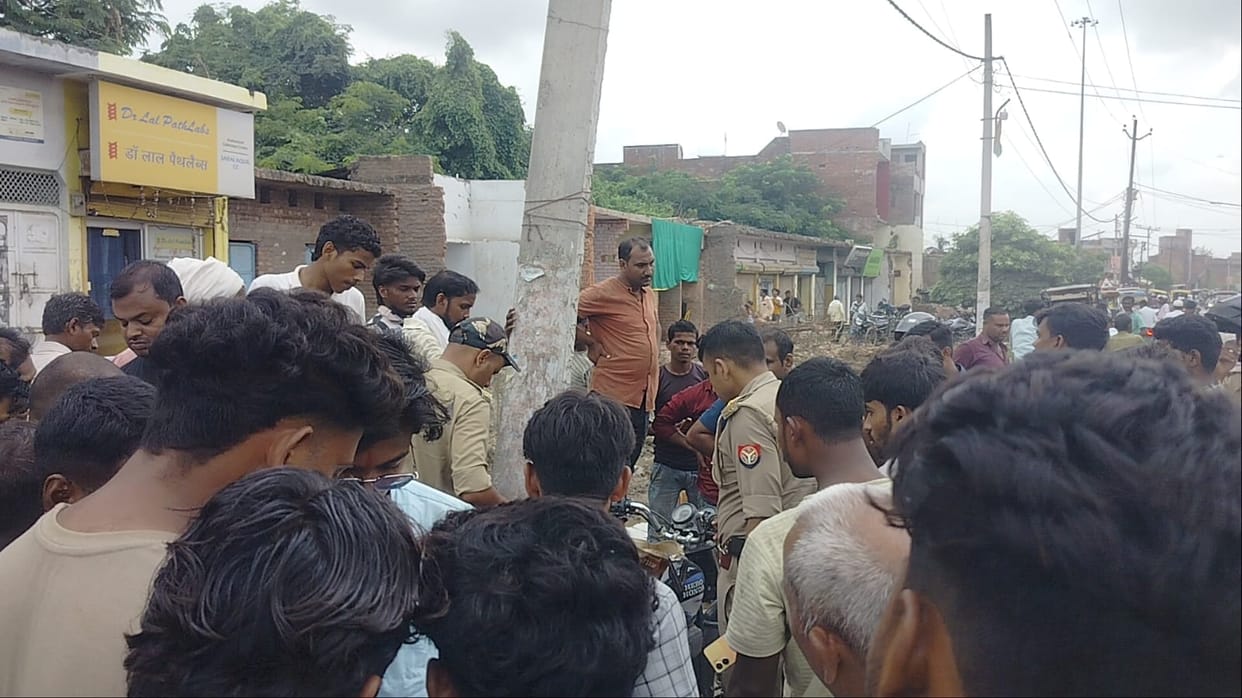 Mother and daughter killed after being hit by a dumper; brother and son also injured.