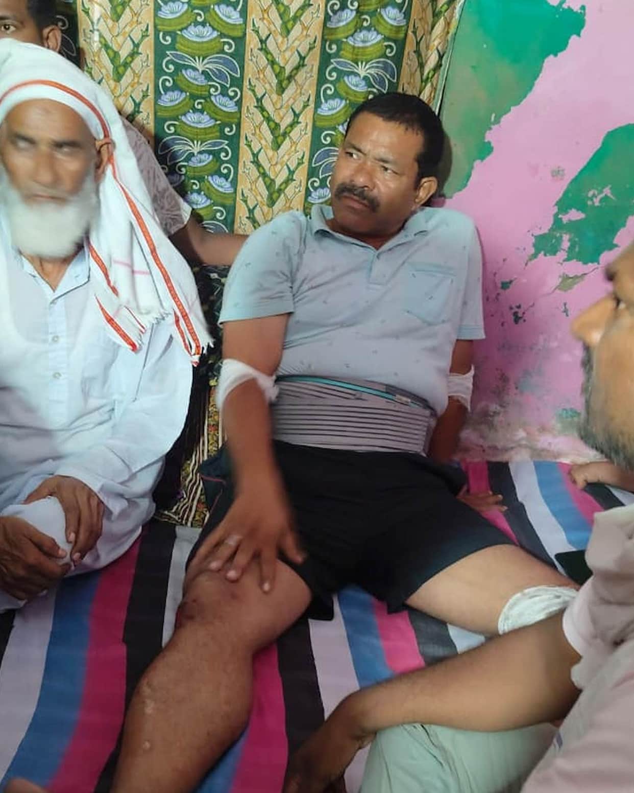 Wife and daughter crushed to death by truck; businessman injured.
