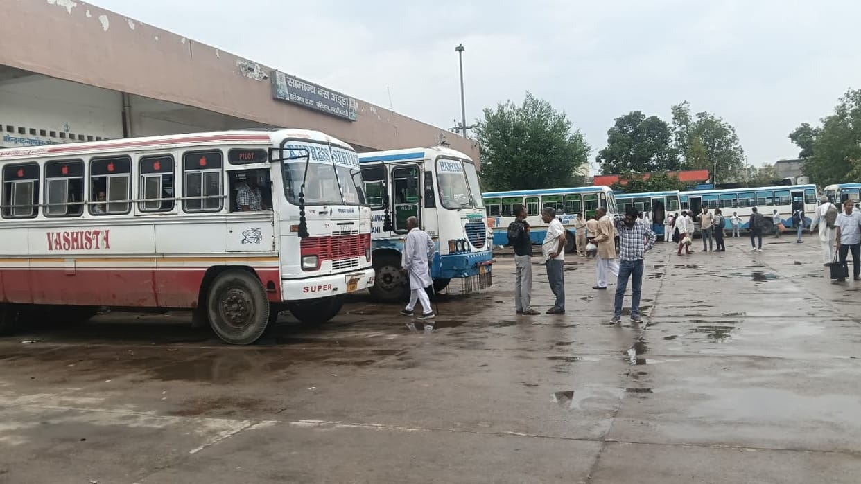 Shortage of buses on the Delhi route adds to passengers' woes.