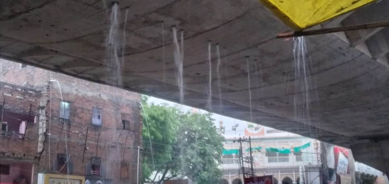 Waterfall Cascades from Flyover; Claims Washed Away Too