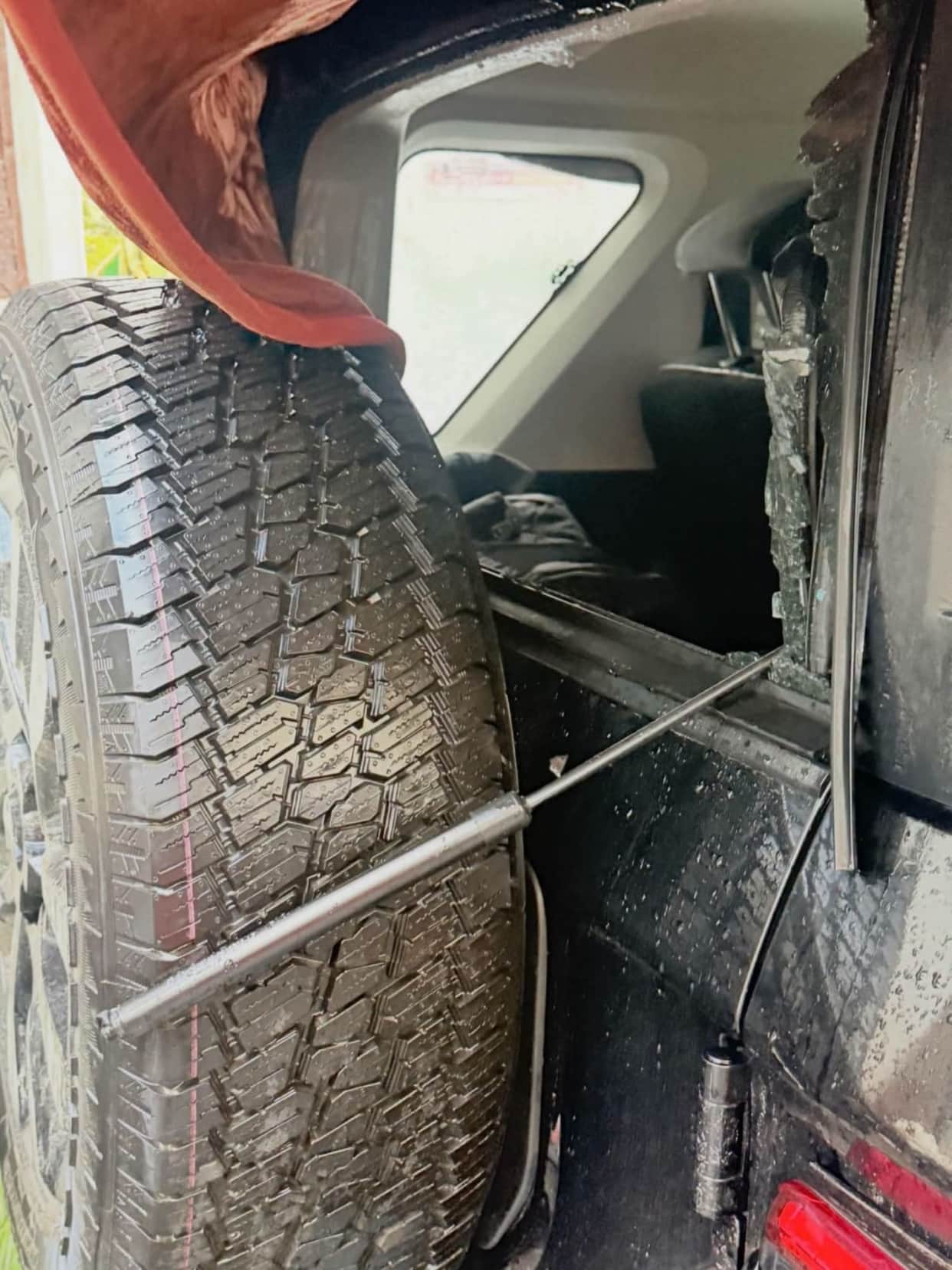 Stone thrown at moving vehicle; a mountain of grief crashes down on the family.