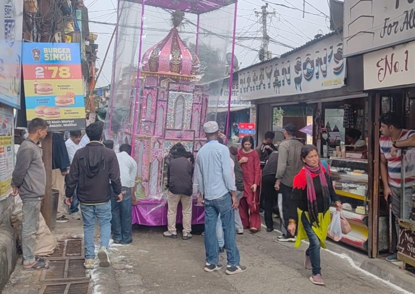 चेहल्लुम के मौके पर मल्तीताल नैनीताल में निकाले गए जुूलूस में शामिल ताजिया। संवाद