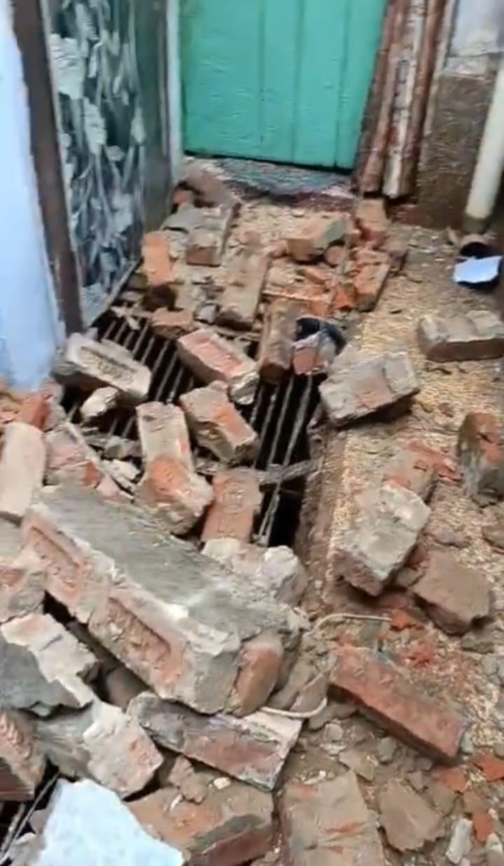 Dilapidated house collapses, woman injured