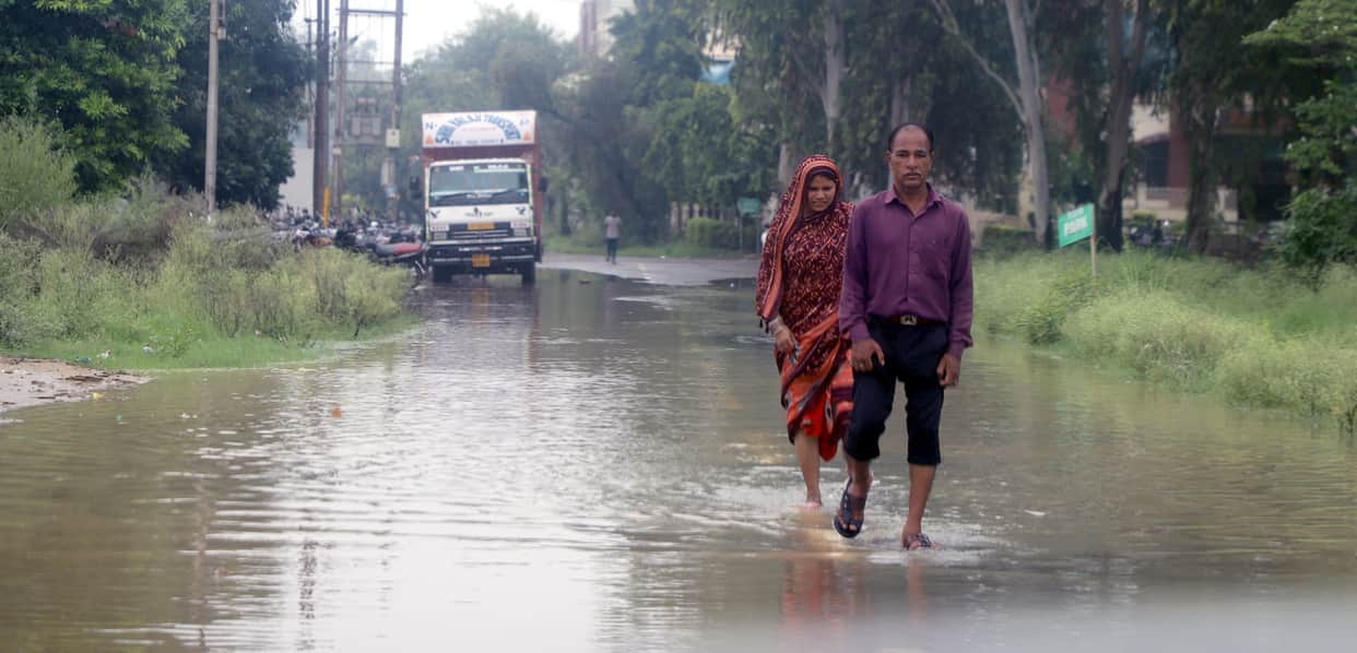 Entrepreneurs in Site-5 grappling with lack of amenities, including waterlogging.