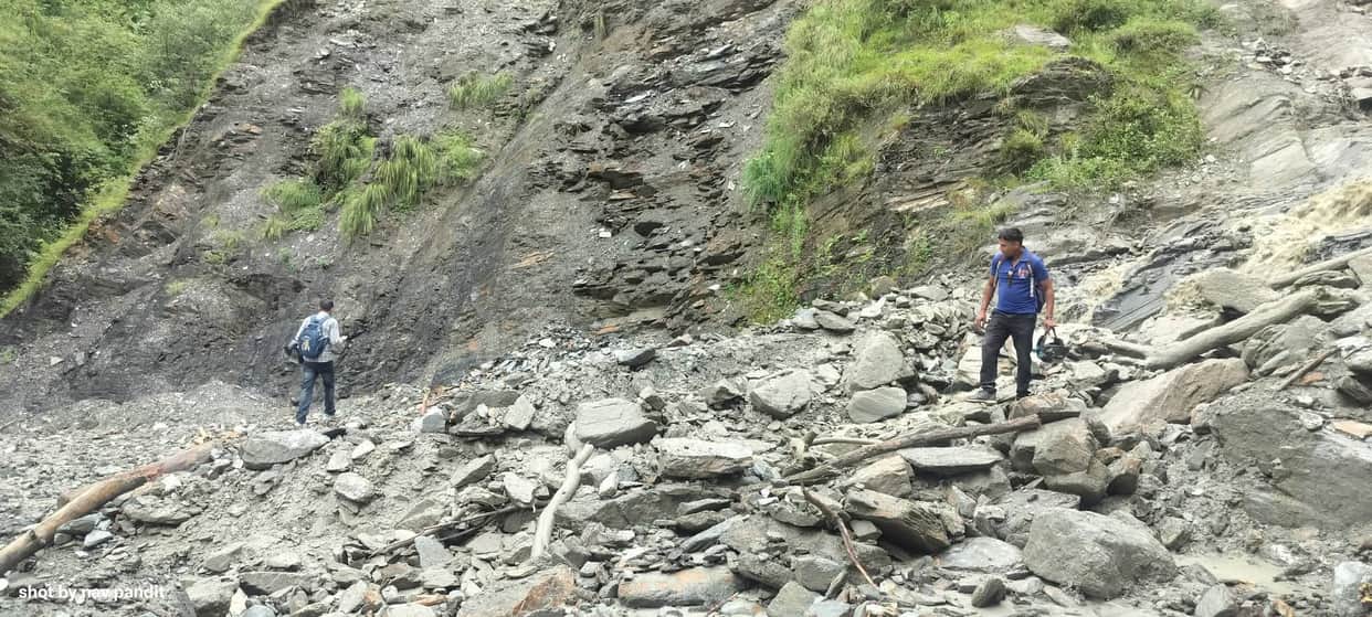 Vehicle movement remained stalled for seven hours on the Lachaudi-Telka route.