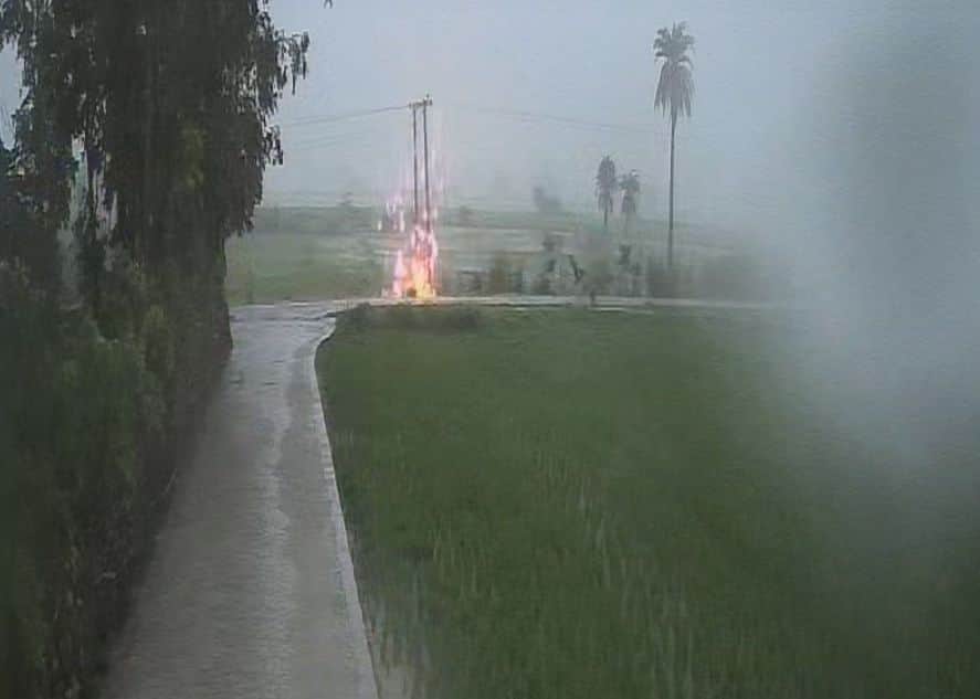 Power supply disrupted due to lightning strikes or faults