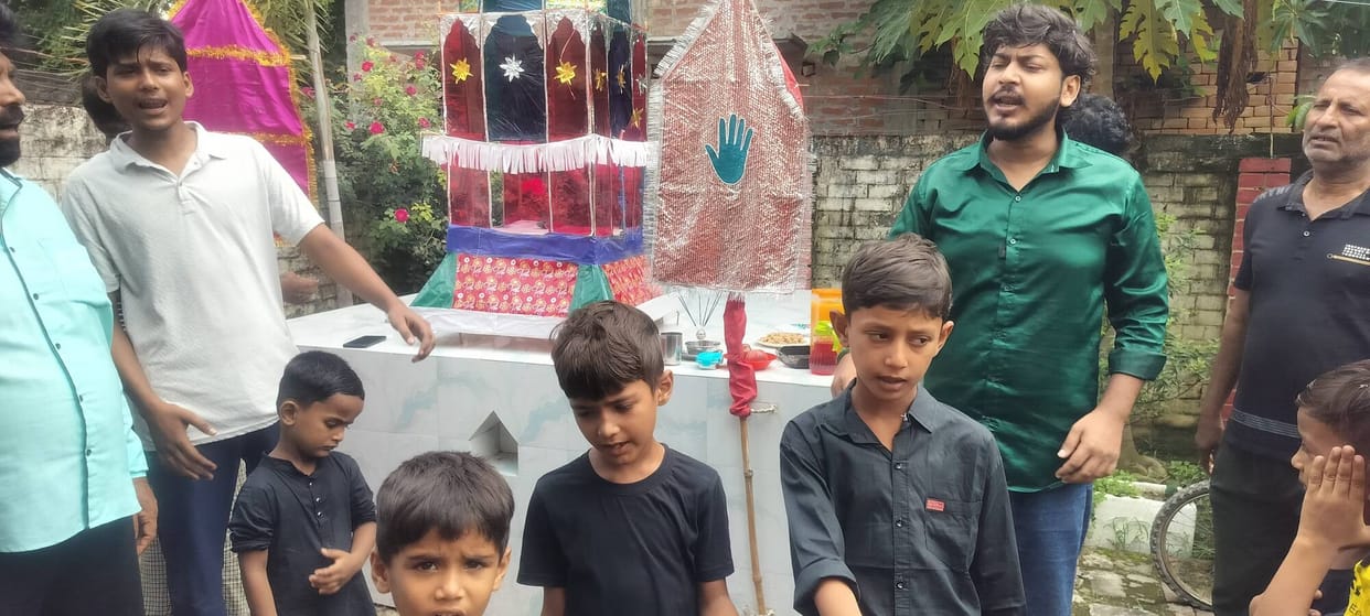 Chehlum procession taken out with reverence; martyrs of Karbala remembered.