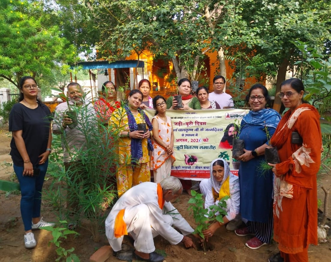 Tree plantation conveyed a message of Ayurveda and environmental conservation.