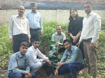 Tree plantation carried out at a Bikaner school.