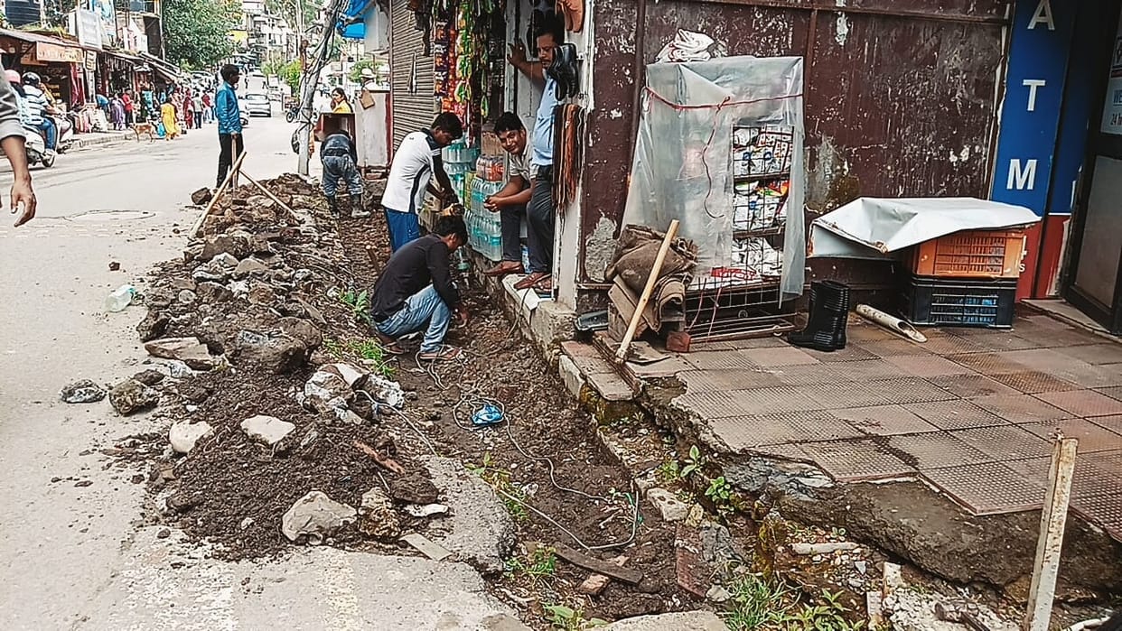 Construction of incomplete drainage started after four months