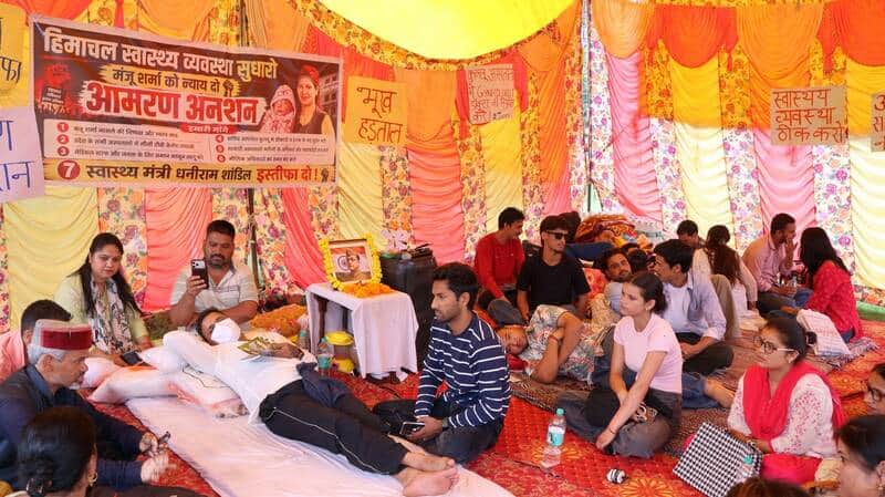 Bunty Saraji remained steadfast on the fourth day of his fast unto death.