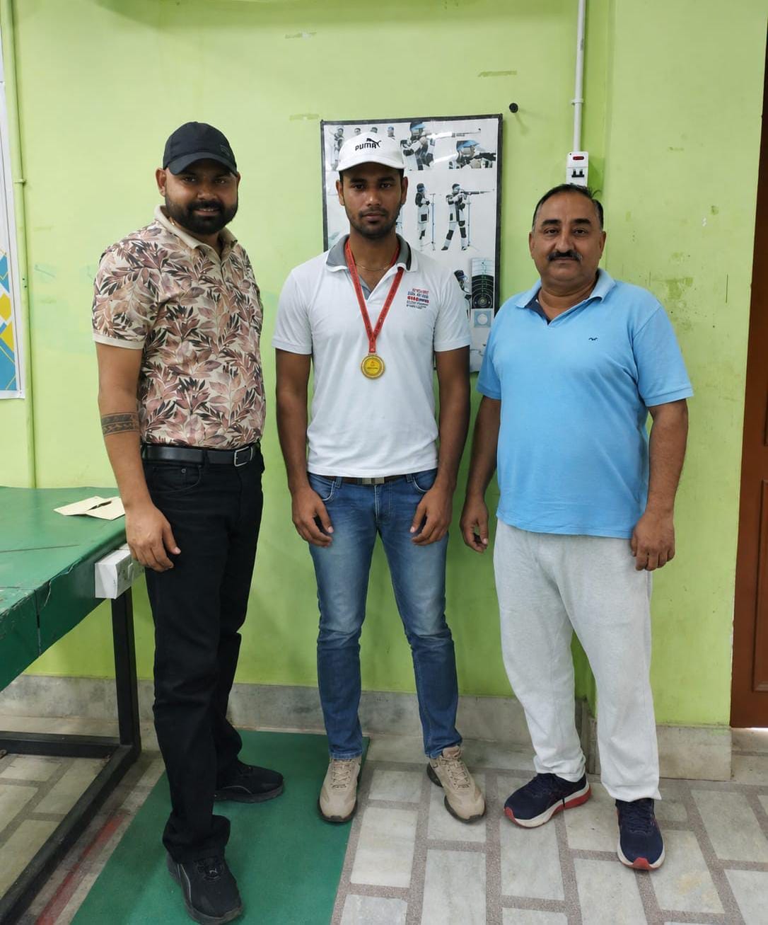 Vivek Ahlawat won gold at the shooting championship.