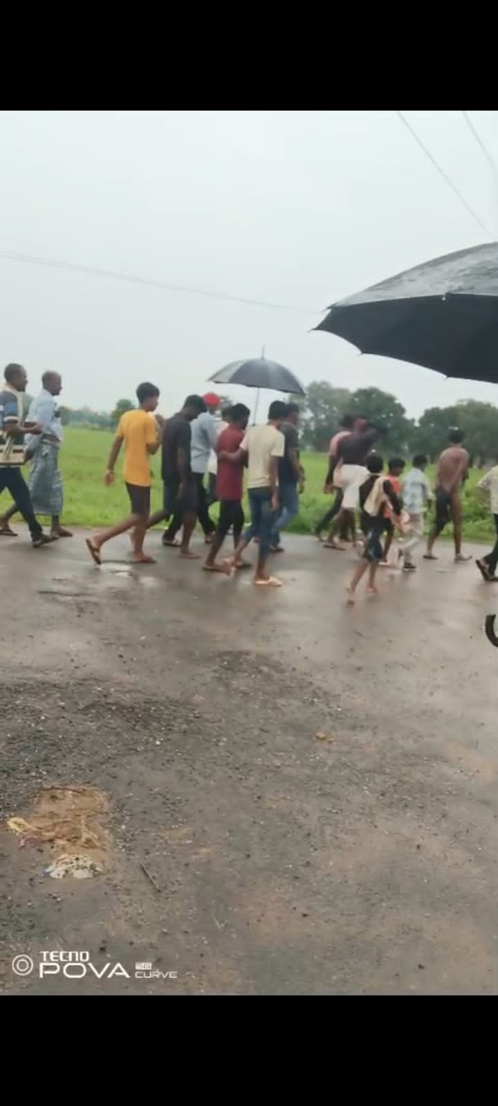 A young man was tied up and beaten, his head was shaved, his face was smeared with lime, a garland of shoes was hung around his neck, and he was paraded while half-naked.