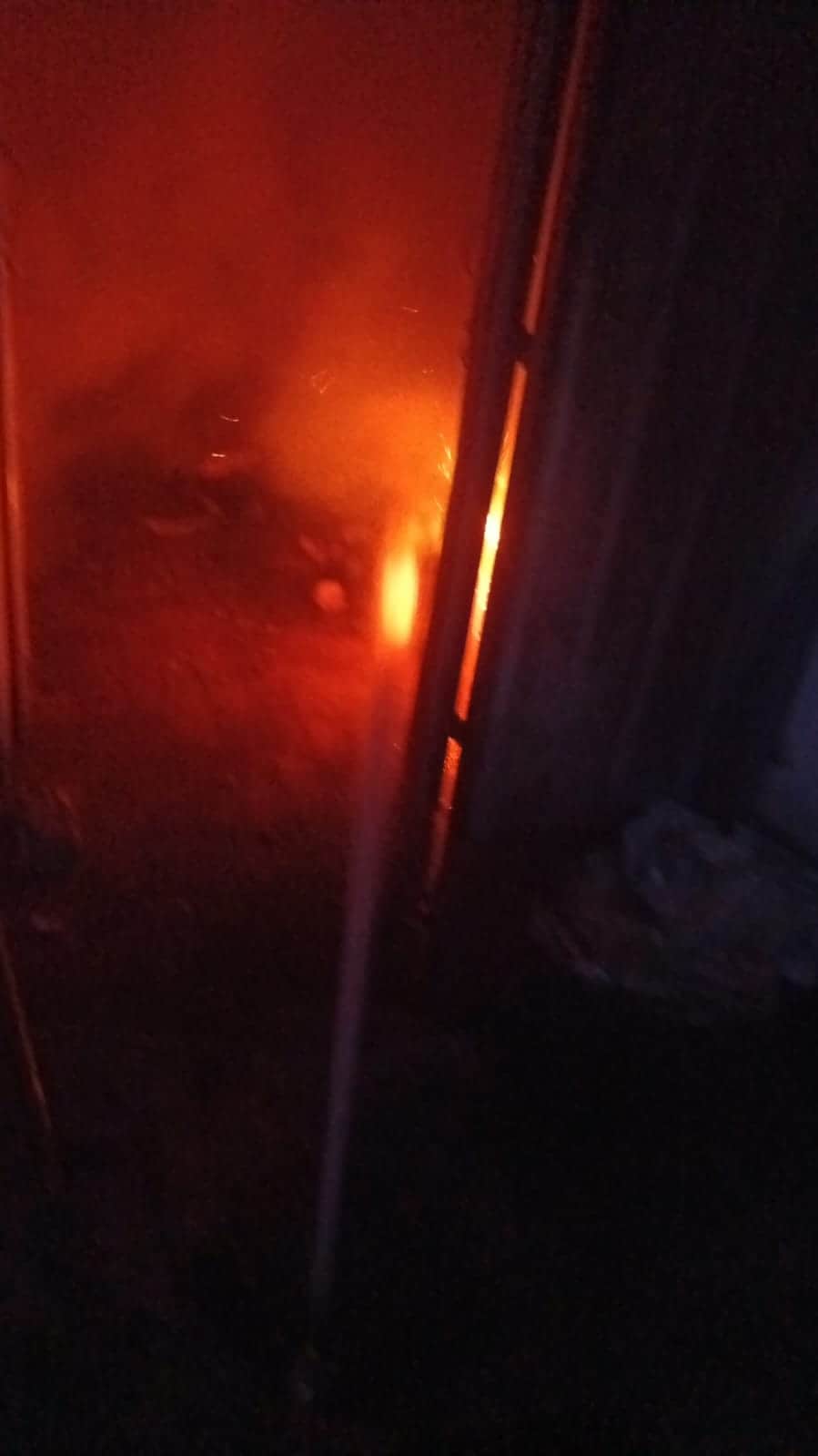 Massive fire at a factory on Kabri Road; finished goods and equipment worth lakhs destroyed.