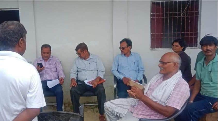 Villagers opposed the construction of the railway overbridge.