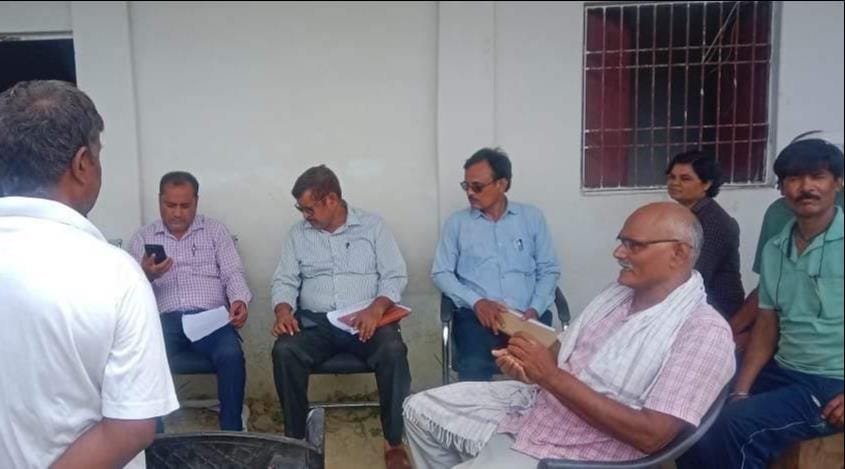 Villagers opposed the construction of the railway overbridge.