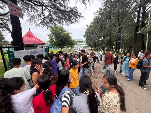 Students protested against the fee hike.