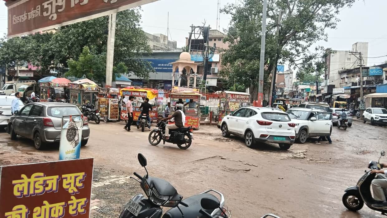 The identity of Lala Lajpat Rai Chowk is being stifled by encroachment.