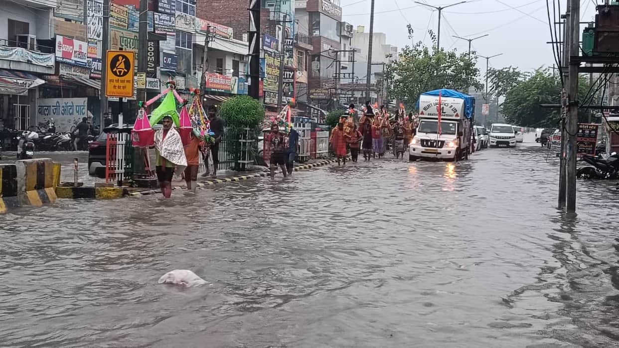 The rain stopped, but the trouble didn't... water entered the shops.