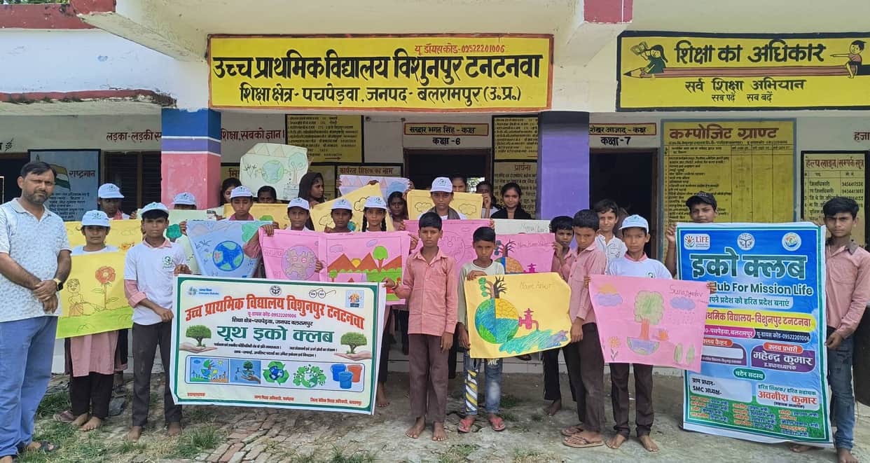 Children planted saplings under the 'A Tree in Mother's Name' campaign