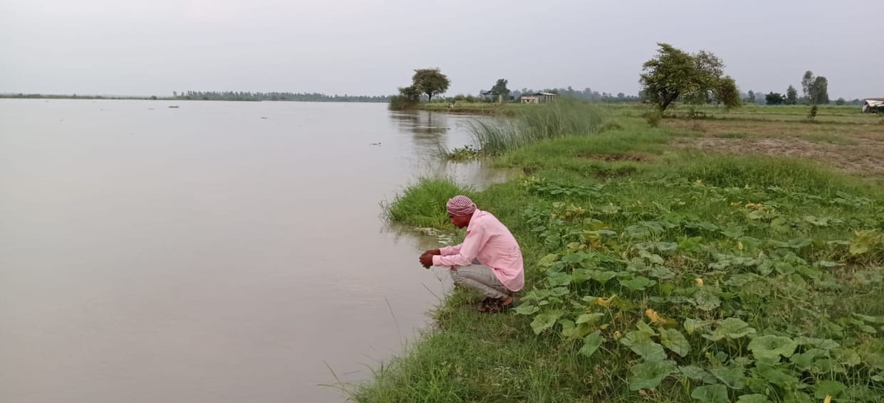 Rising water levels of the Ganga and Pandu rivers; flood threat to 16 villages.