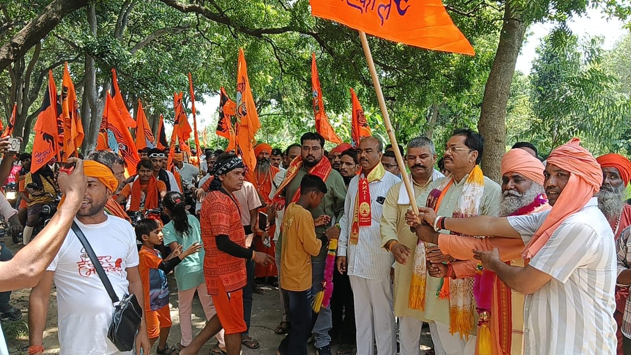 Groups set out to collect Ganga water from three locations.