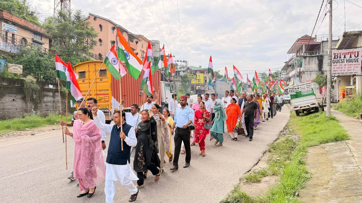 BJP's Tiranga Yatra held in Ghumarwin