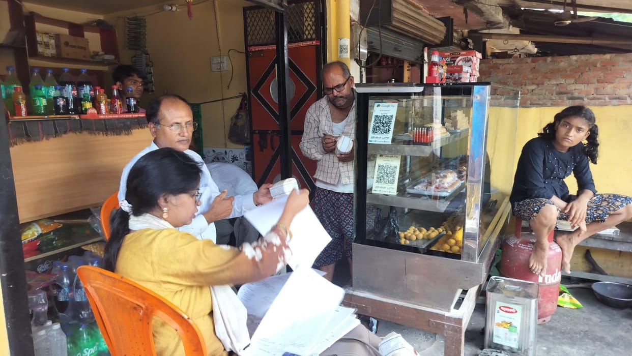QR codes were pasted on dhabas and shops.