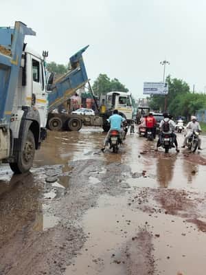 Normal life disrupted in Sampla due to 80 mm of rainfall.