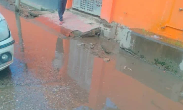 Hear My Voice: Residents troubled by waterlogging on the road.