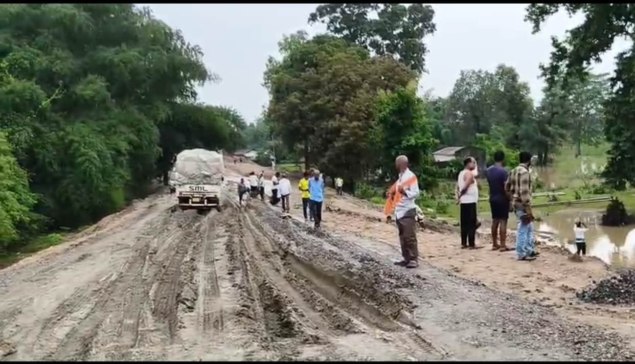 A long traffic jam occurred on National Highway 45 for the third time in 24 hours