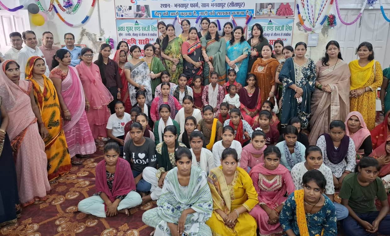 women self-reliant by providing them with training in sewing and embroidery.