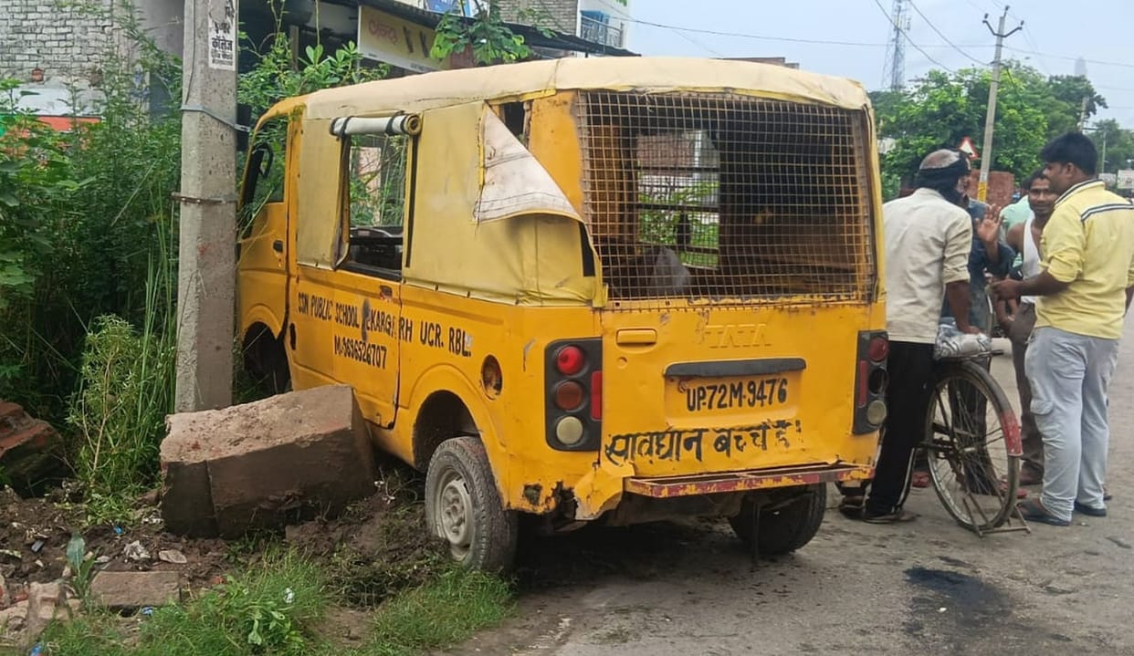 Van overturns after hitting culvert; 12 children injured