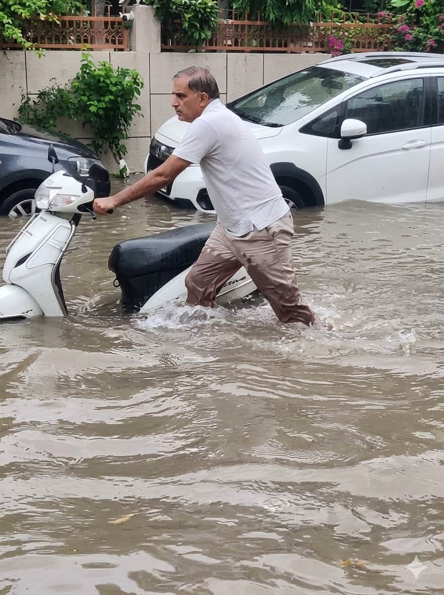 110 mm of rain washes away administration's preparations.