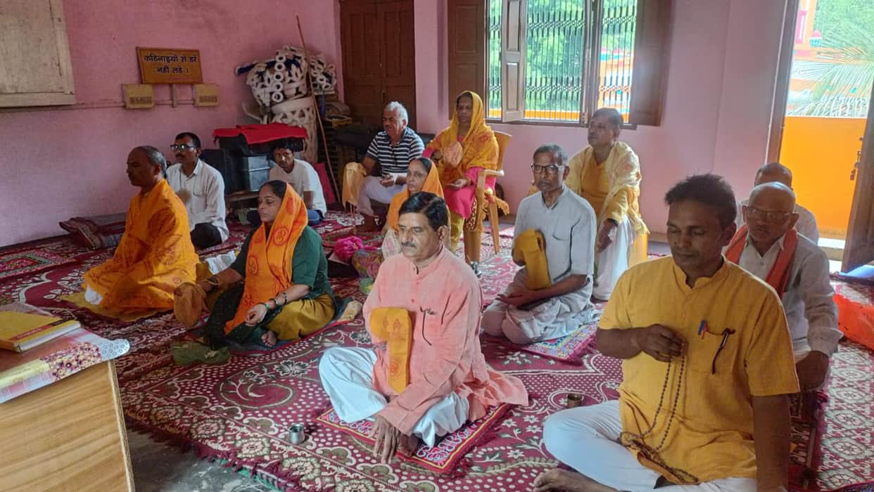 Spiritual practice brings peace to the mind.