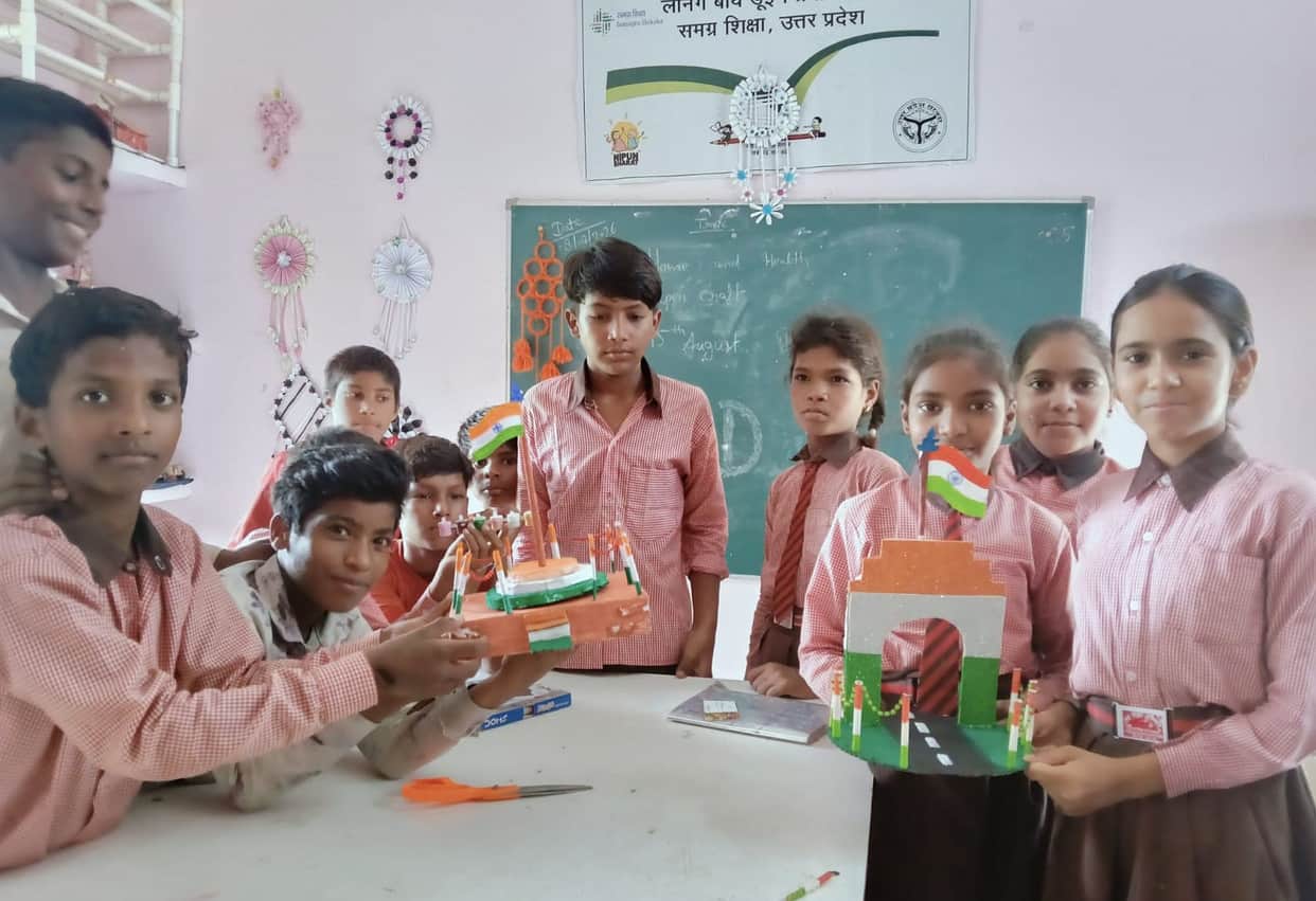 Students created attractive models.
