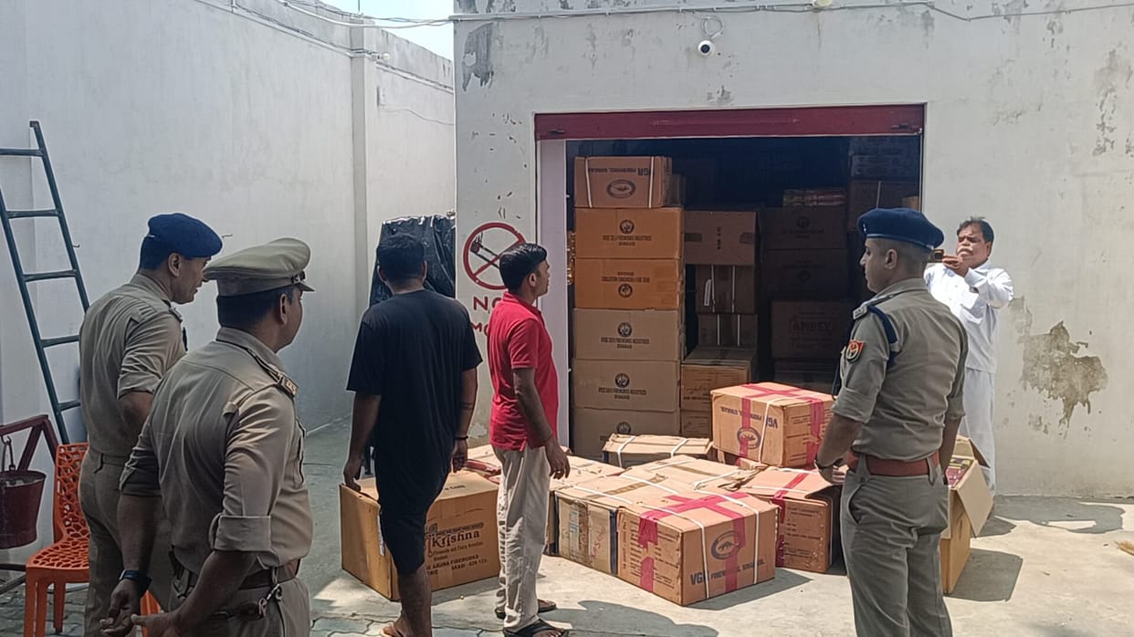 Dissatisfaction expressed over electrical fittings in the firecracker warehouse.