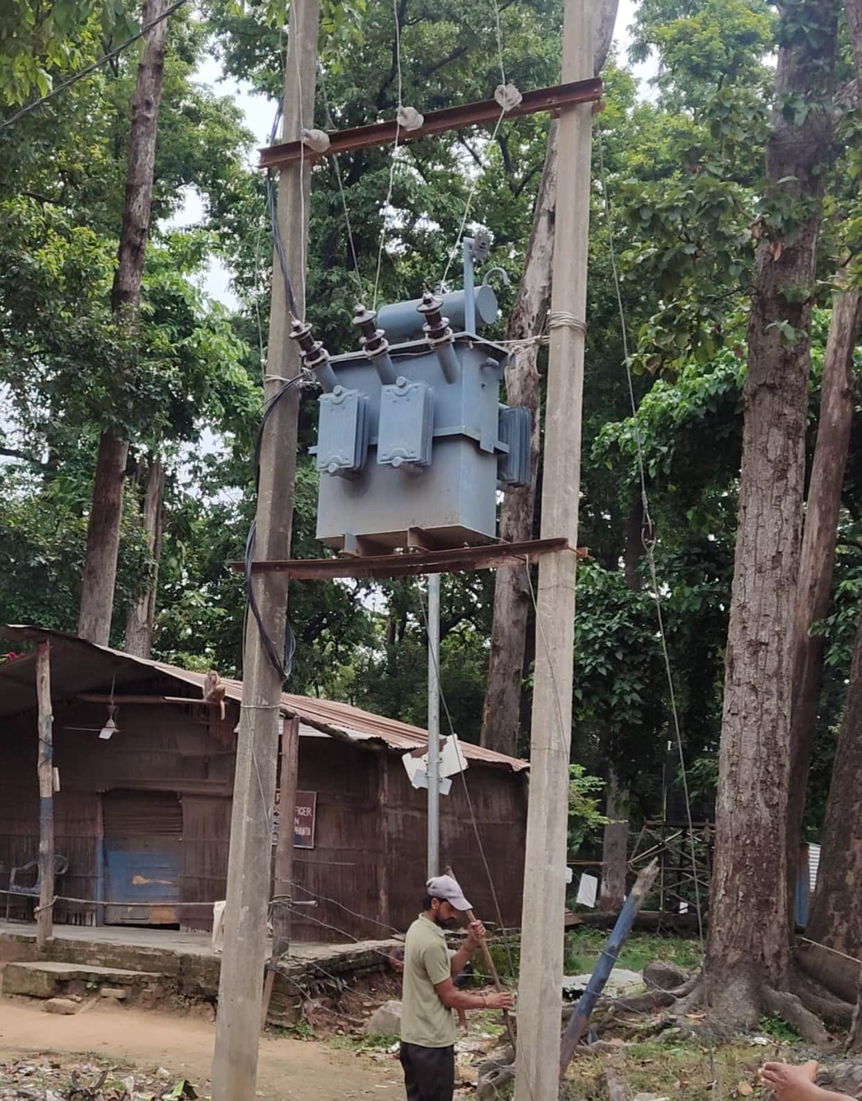 Electricity reaches border after nine years, SSB-BOP office illuminated