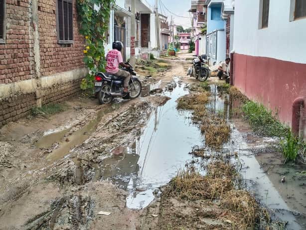 Broken roads and overflowing drains have become the identity of the city