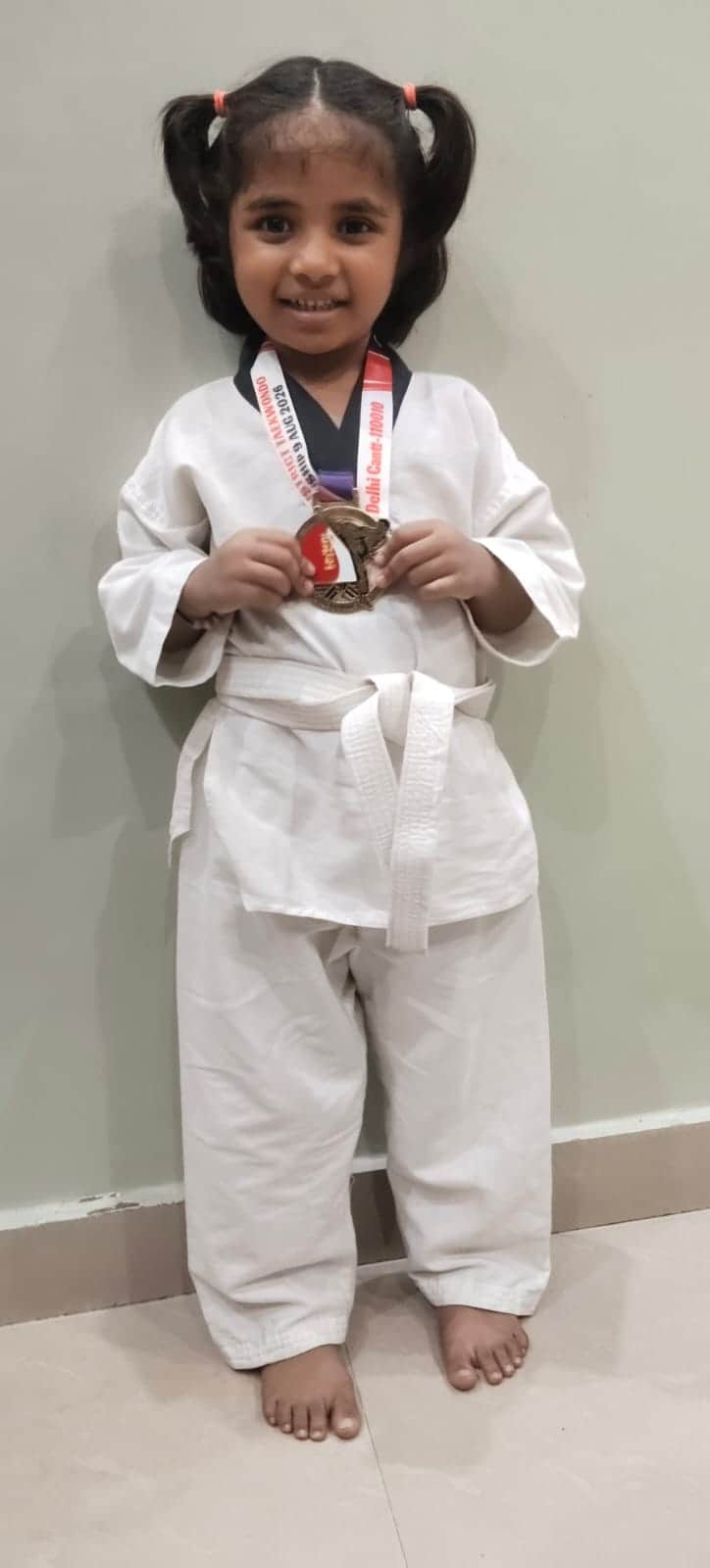 Ditya Swami won the gold medal in the Taekwondo competition.