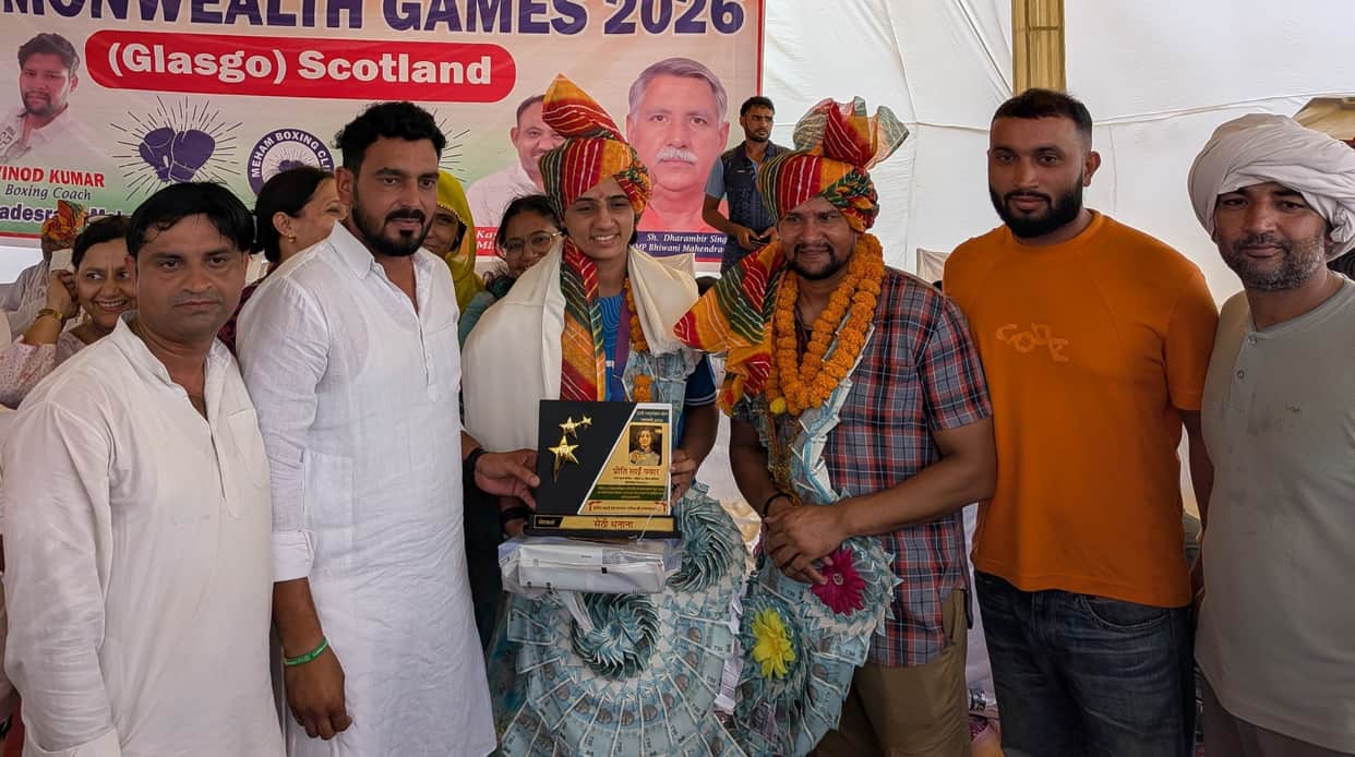 Grand felicitation for Commonwealth gold medalist Preeti Sai Panwar