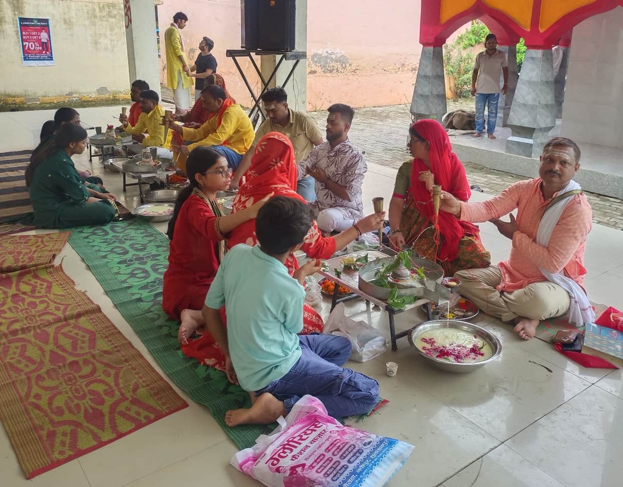Three-day Rudrabhishek begins; nine Yajmans performed the worship