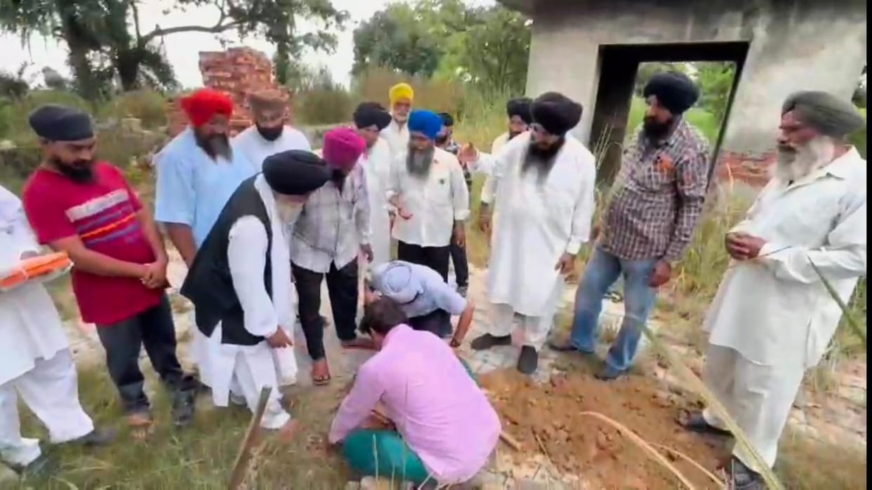 Gurudwara committee takes action regarding the dilapidated state of the cremation ground.