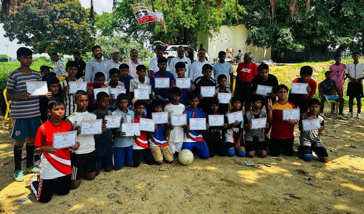 Sadar Tehsil becomes champion in school football.