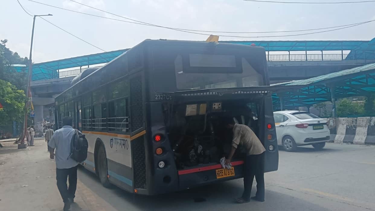 Breakdowns of city buses have increased due to waterlogging on the roads following the rain.