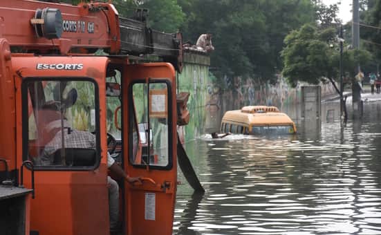 Neeraj, who drowned in an underpass, remains in critical condition and remains on ventilator support for the second day.