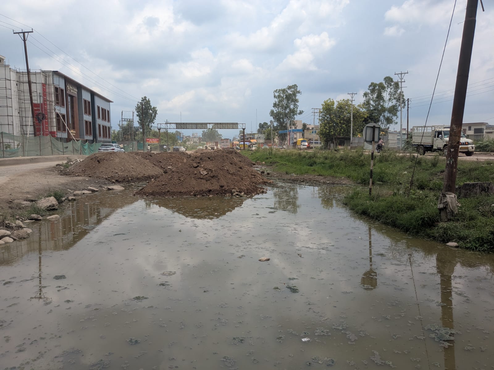 Motorists troubled by the poor condition of the Pinjore-Nalagarh four-lane highway.