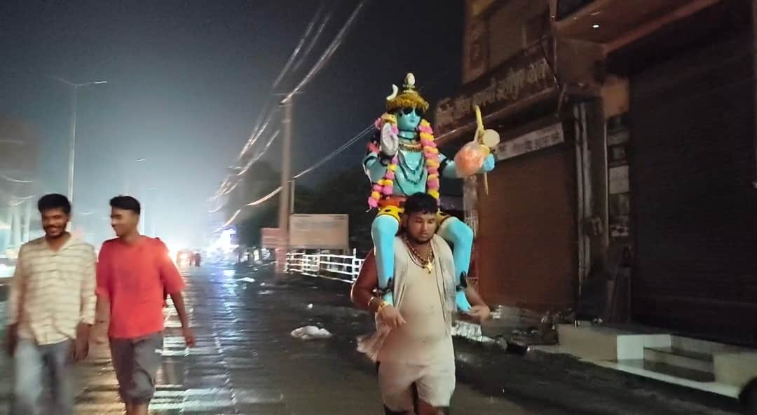 Panipat's streets adorned with unique Kanwads during the month of Sawan.